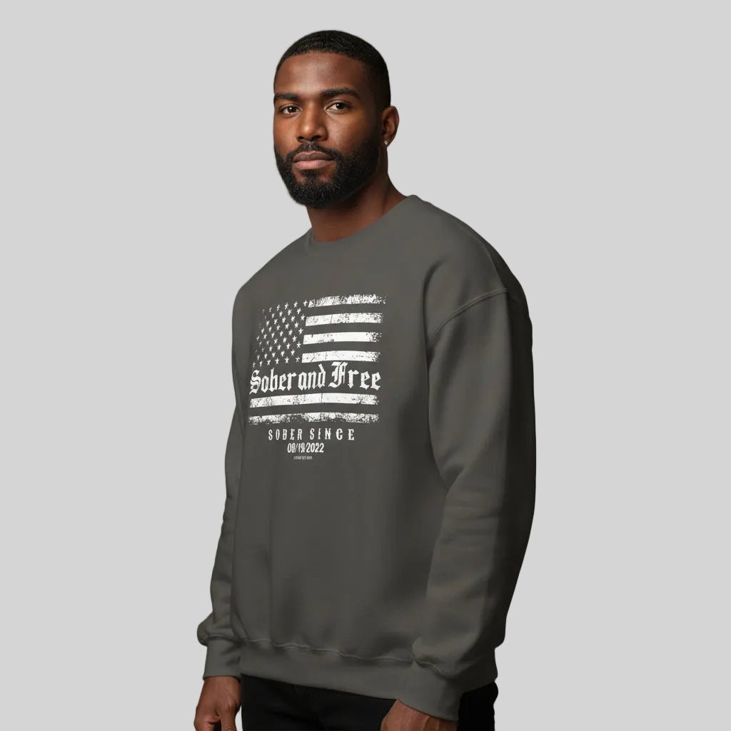Sobriety Recovery Hoodie close-up view (view 12)