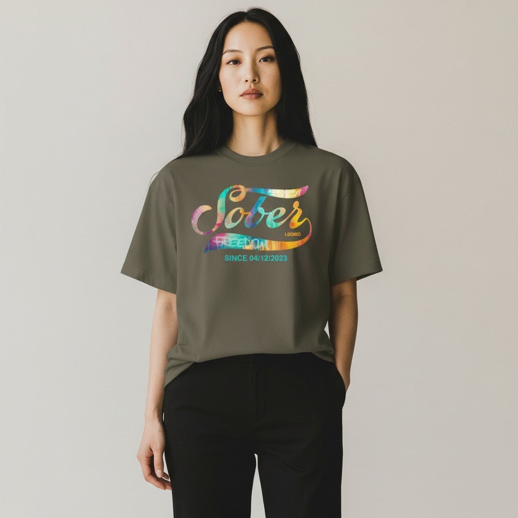 Recovery Sober Since Women's T-Shirt with Personalized Sober Date
