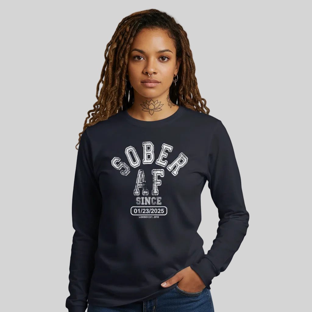 empowering sober t shirt message