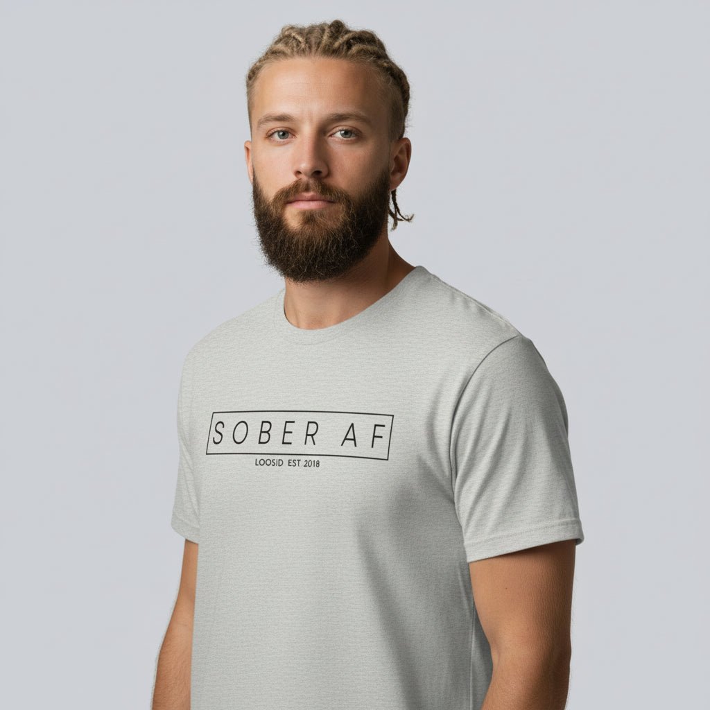Sober T Shirt | Sober AF Men’s Tee for Strength and Recovery