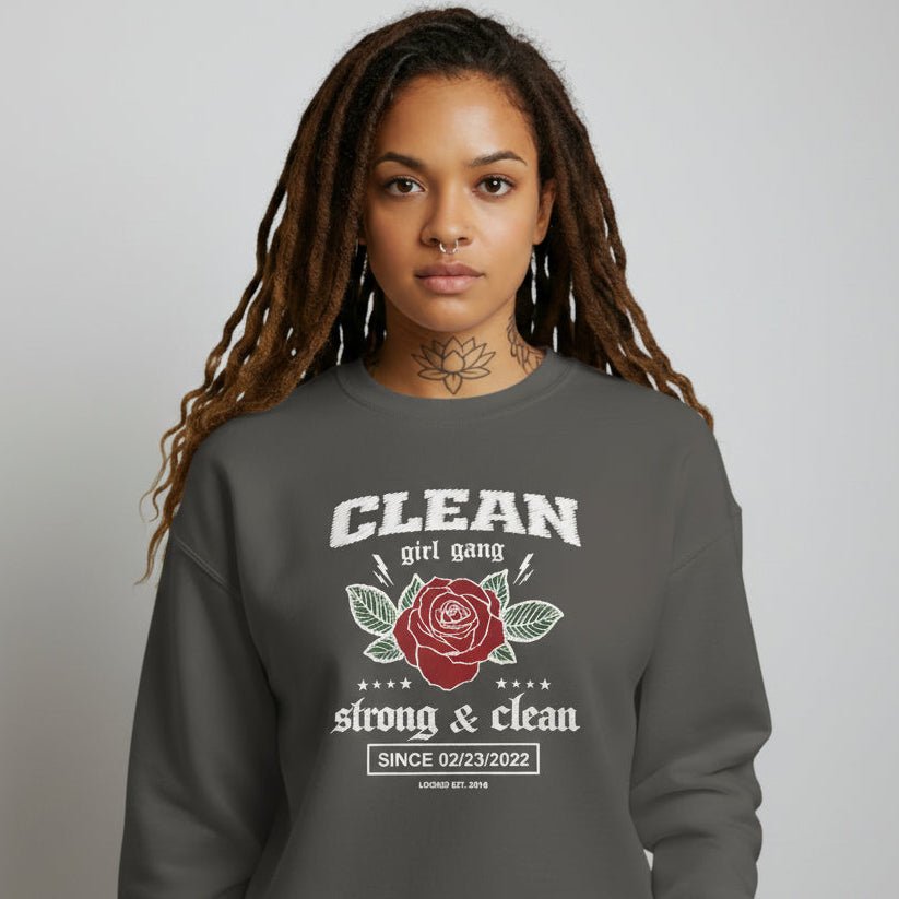 Strong & Clean Personalized Recovery Recovery Hoodie flat lay styled image (view 13)