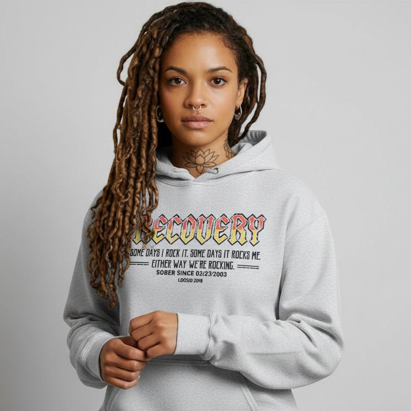 Recovery Hoodie | Women's Recovery Rock Hoodie with Personalized Date