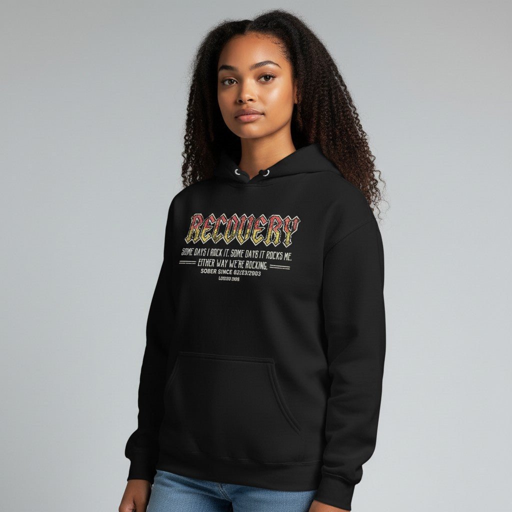 Recovery Hoodie | Women's Recovery Rock Hoodie with Personalized Date