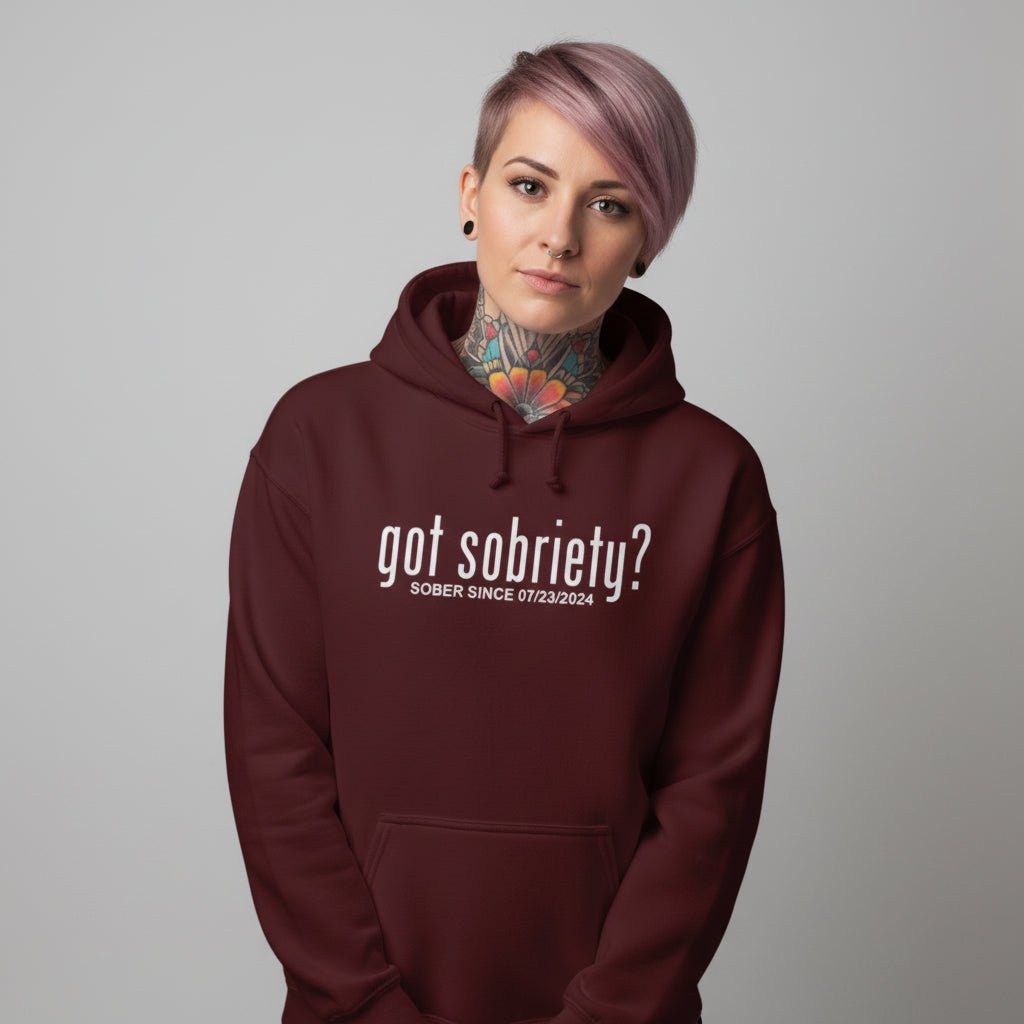 Recovery Hoodie | Women’s Got Sobriety Hoodie with Custom Date
