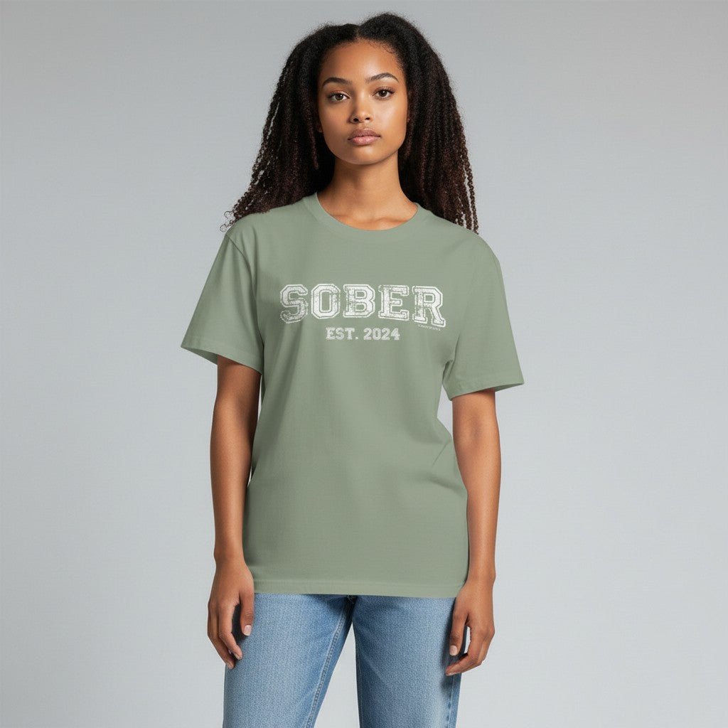 Sober T Shirt | Women's Recovery Is Possible Tee with Personalized Sobriety Date
