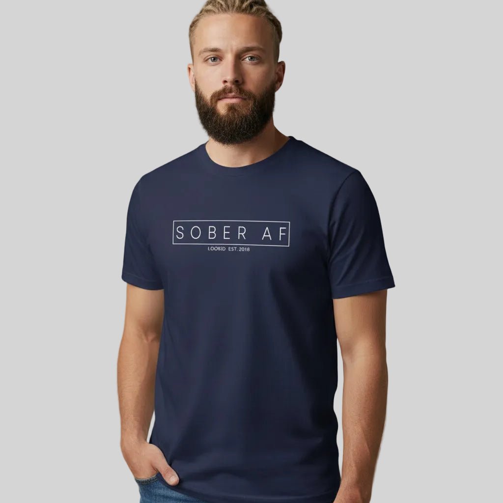 Sober T Shirt | Sober AF Men’s Tee for Strength and Recovery