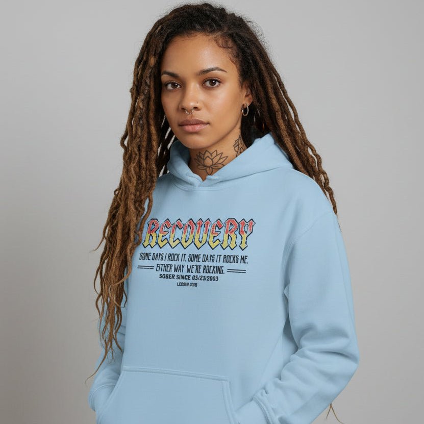 Recovery Hoodie | Women's Recovery Rock Hoodie with Personalized Date
