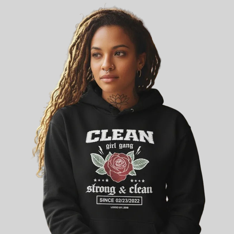 Recovery Hoodie | Clean Girl Gang Strong & Clean Crest