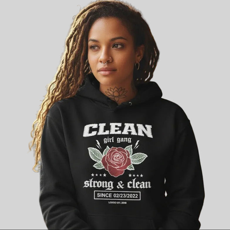 Recovery Hoodie | Clean Girl Gang Strong & Clean Crest
