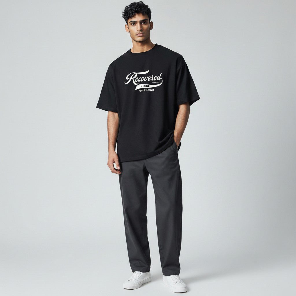 Men’s Recovered Since T-Shirt w/ Personalized Clean Date