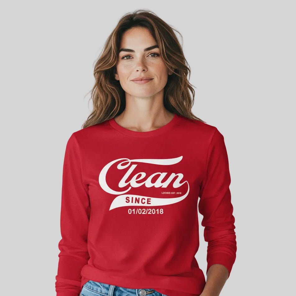 Clean Since Long Sleeve Sober T Shirt graphic detail (view 24)