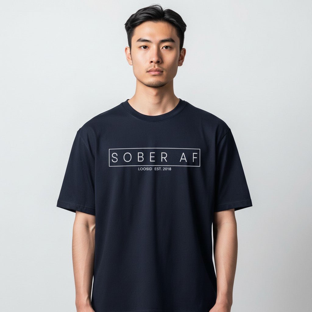 Sober T Shirt | Sober AF Men’s Tee for Strength and Recovery