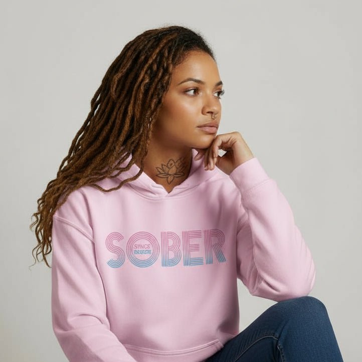 Recovery Hoodie | Retro Sobriety Date Hoodie with Personalized Date