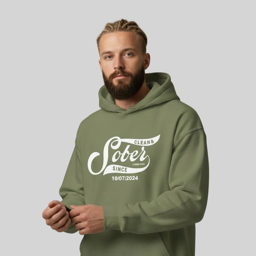 Recovery Hoodie | Sober Since Men's Hoodie with Custom Sobriety Date