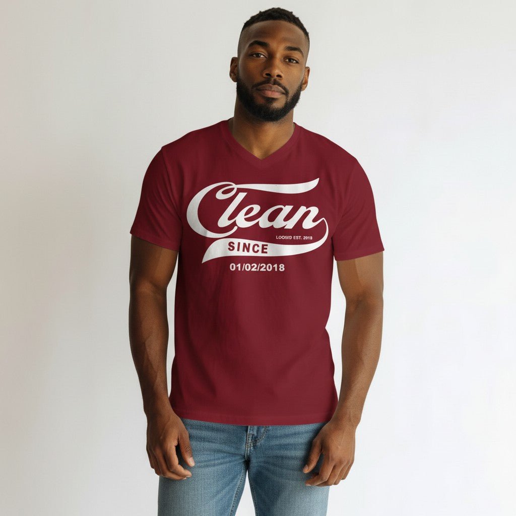 Sober T Shirt | Clean Tee with Personalized Sobriety Date