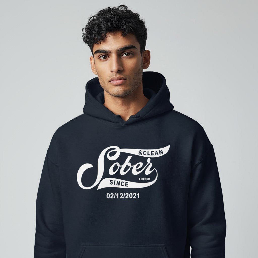 Recovery Hoodie | Sober Since Men's Hoodie with Custom Sobriety Date
