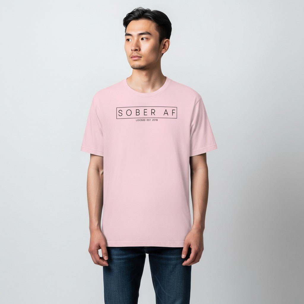 Sober T Shirt | Sober AF Men’s Tee for Strength and Recovery