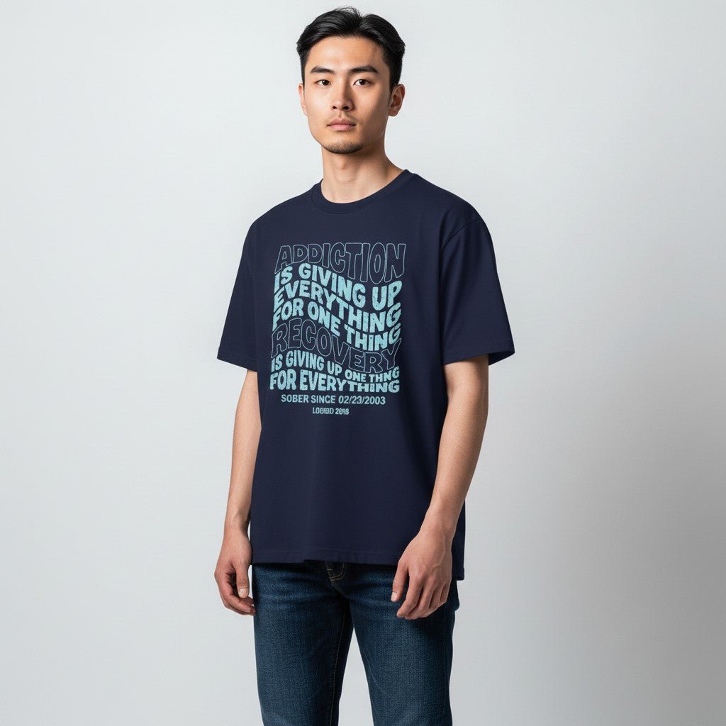 personalized sobriety Sober T Shirt display