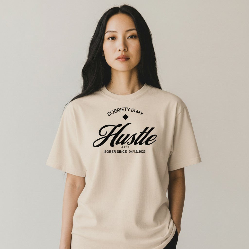 Sober T Shirt | Women’s Old School Tee with Personalized Sobriety Date
