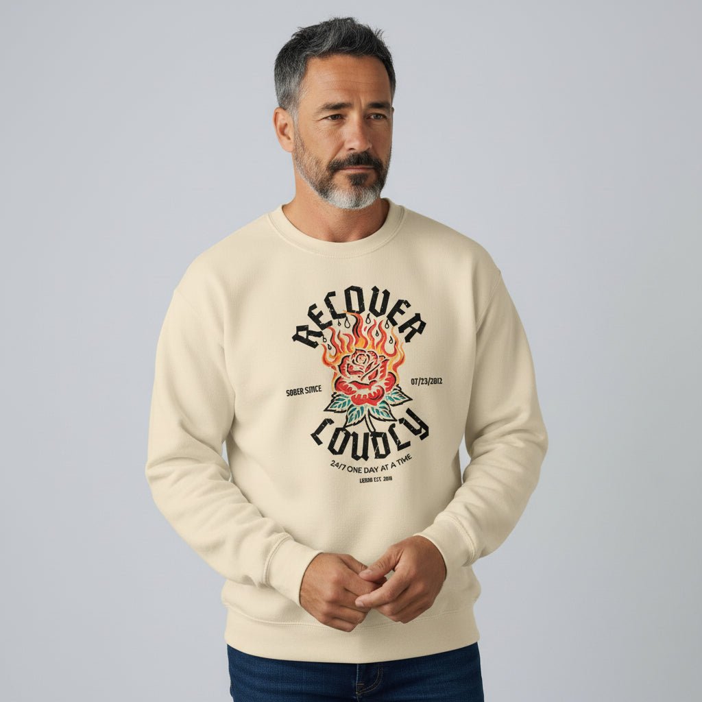 Sobriety Recovery Hoodie flat lay styled image (view 33)