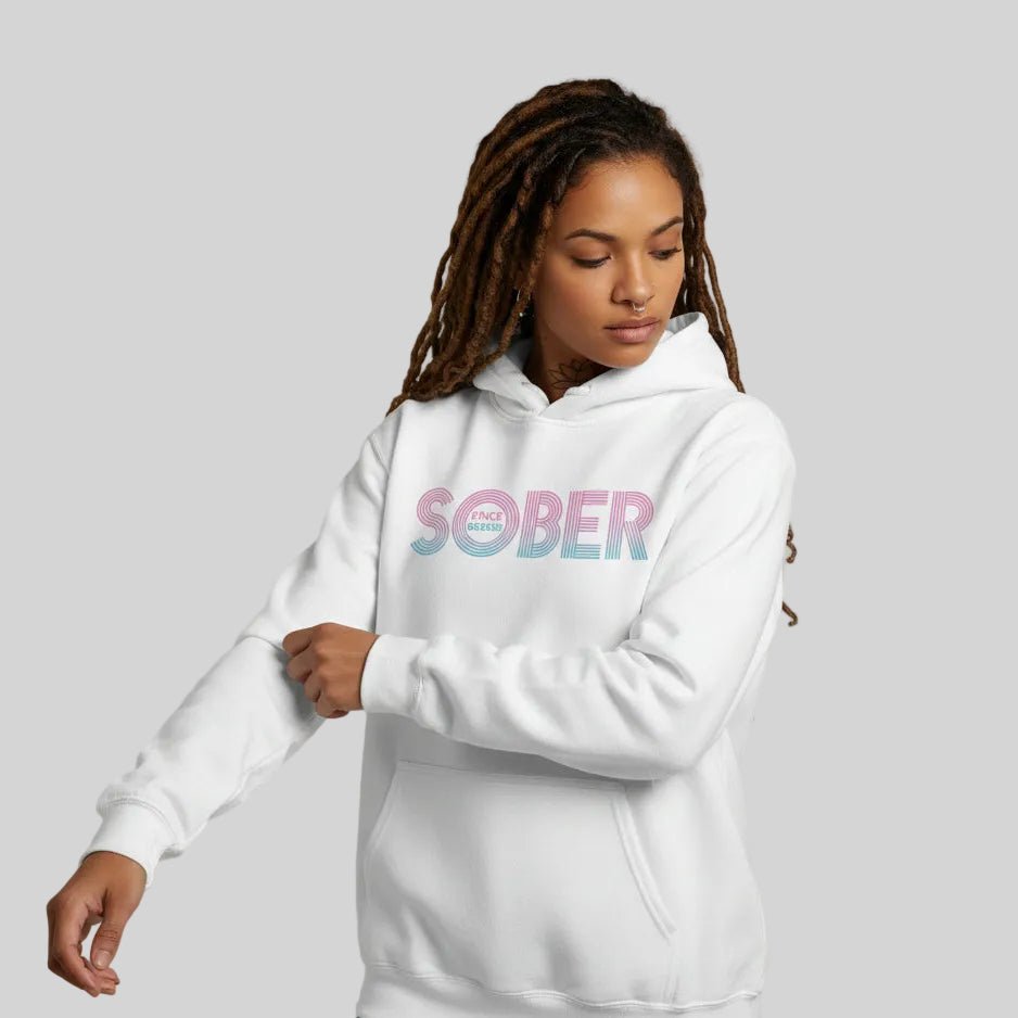 Recovery Hoodie | Retro Sobriety Date Hoodie with Personalized Date