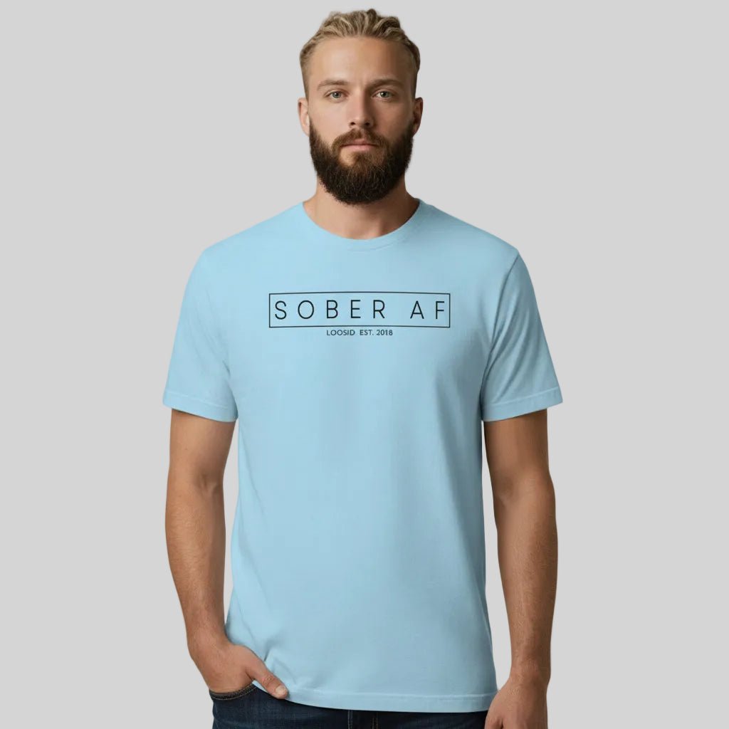 Sober T Shirt | Sober AF Men’s Tee for Strength and Recovery