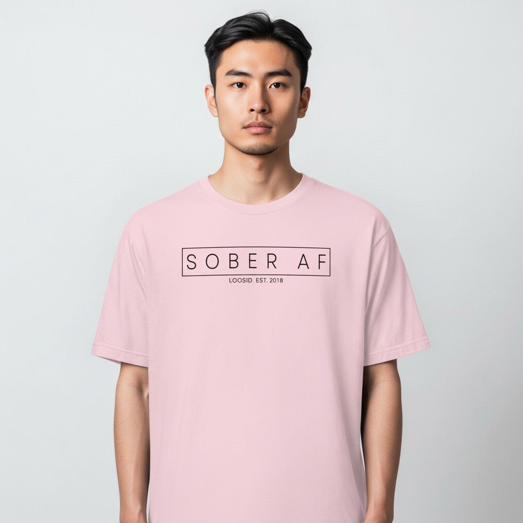 Sober T Shirt | Sober AF Men’s Tee for Strength and Recovery