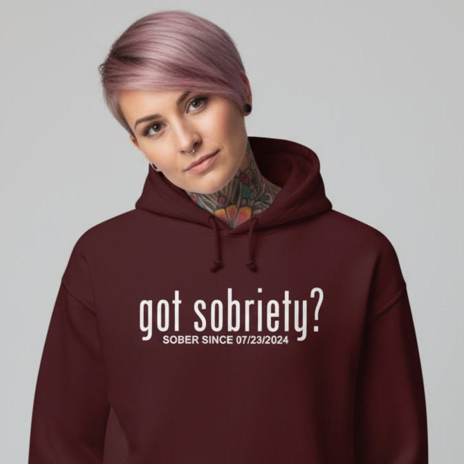 Recovery Hoodie | Women’s Got Sobriety Hoodie with Custom Date