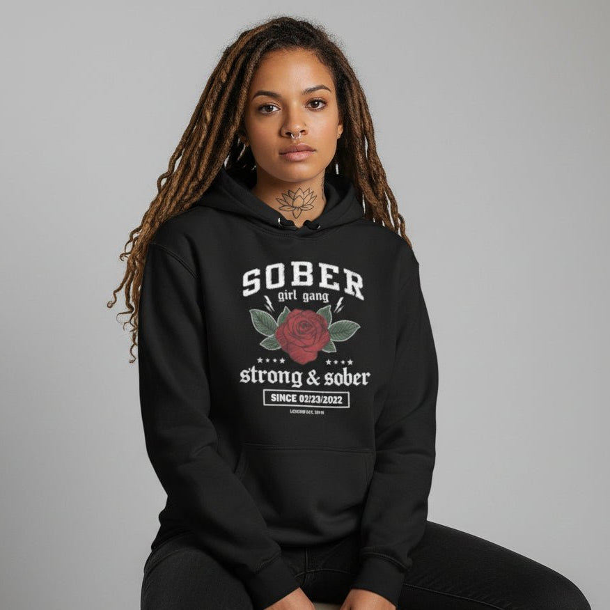 Recovery Hoodie | Sober Girl Gang Strong & Sober Crest