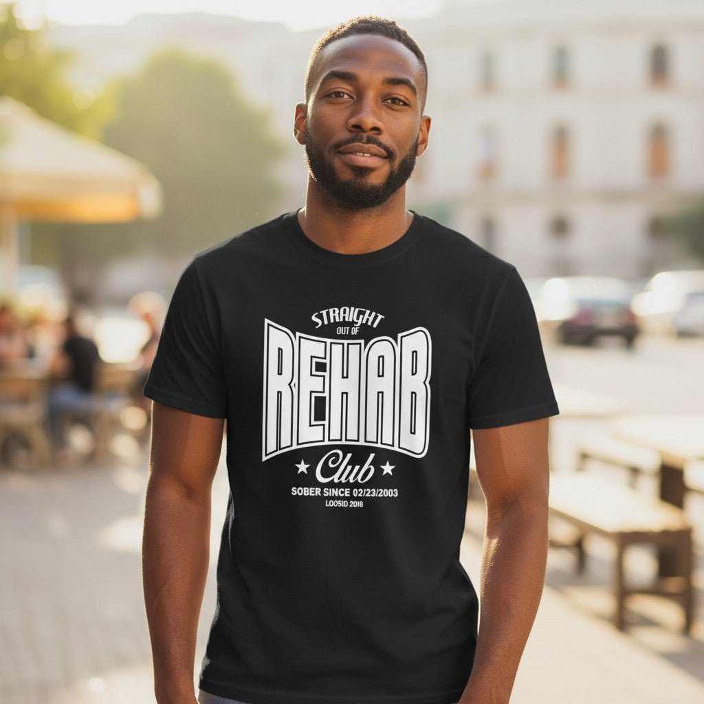 Recovery T-shirt | Men's Rehab T-shirt with Personalized Date