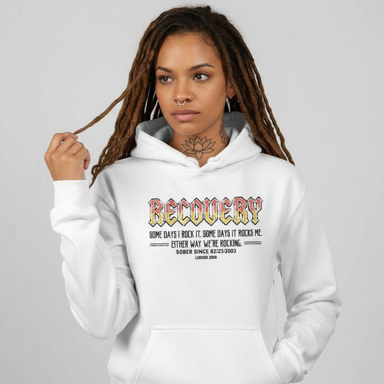 Recovery Hoodie | Women's Recovery Rock Hoodie with Personalized Date