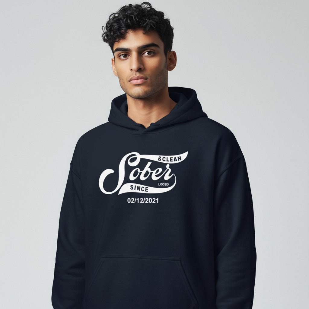 Recovery Hoodie | Sober Since Men's Hoodie with Custom Sobriety Date