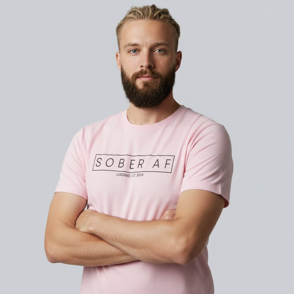 Sober T Shirt | Sober AF Men’s Tee for Strength and Recovery