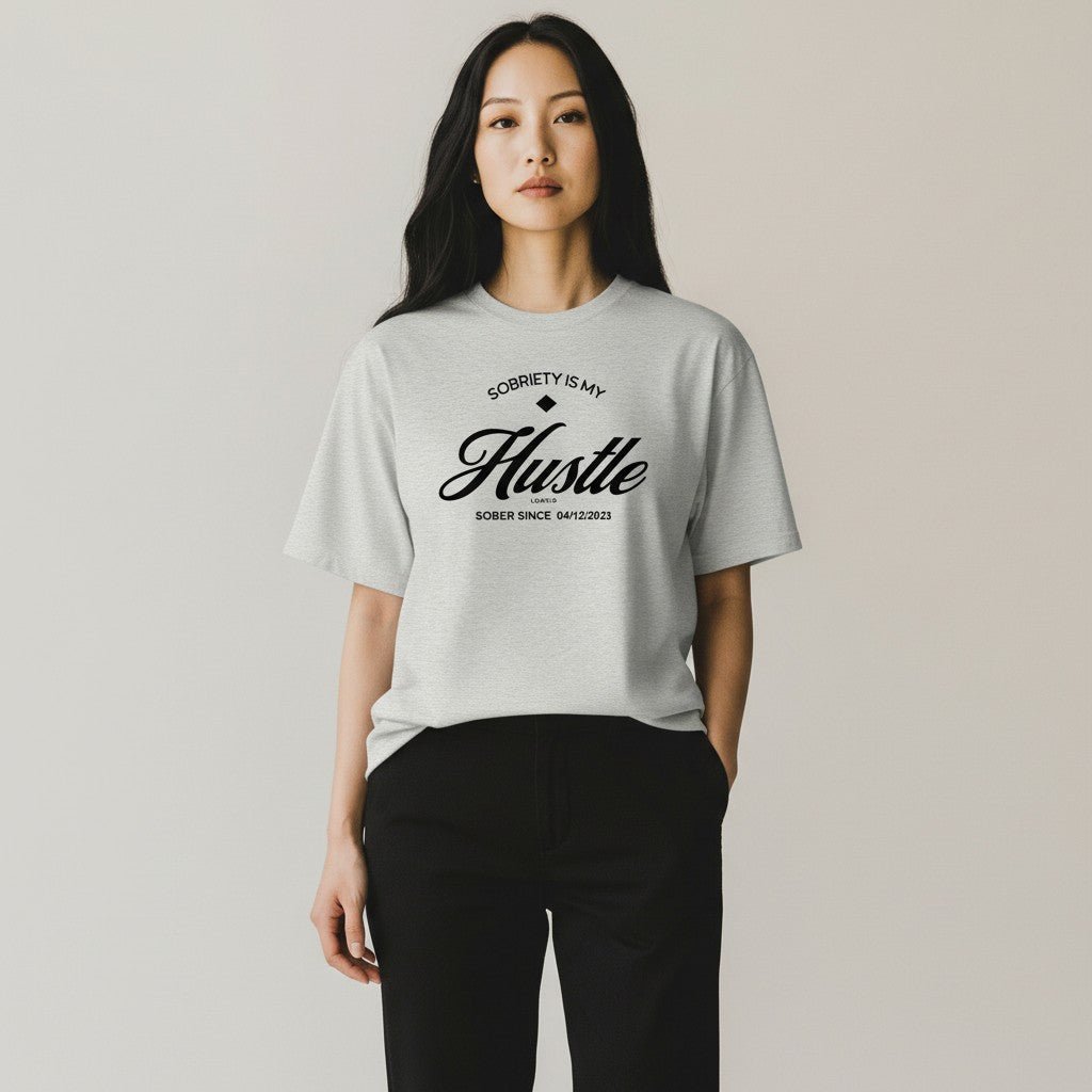 Sober T Shirt | Women’s Old School Tee with Personalized Sobriety Date