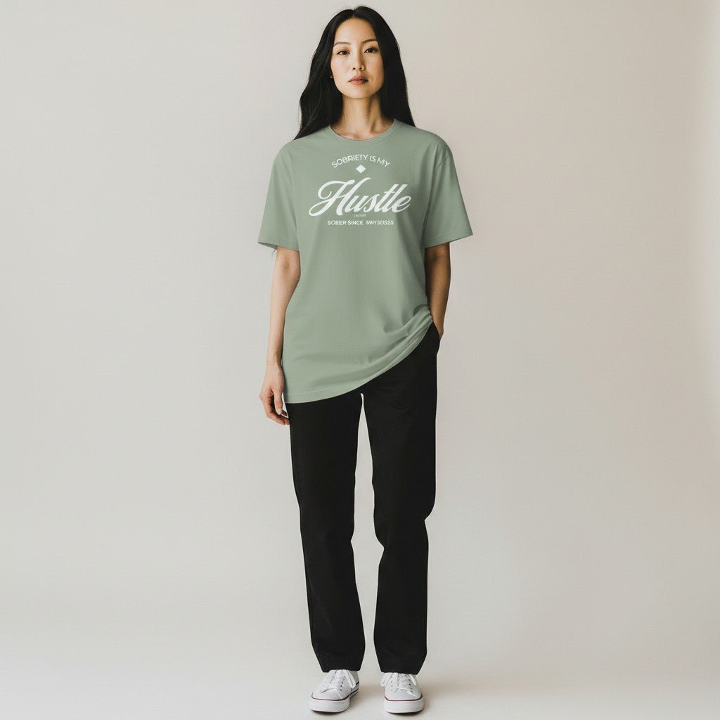 Sober T Shirt | Women’s Old School Tee with Personalized Sobriety Date