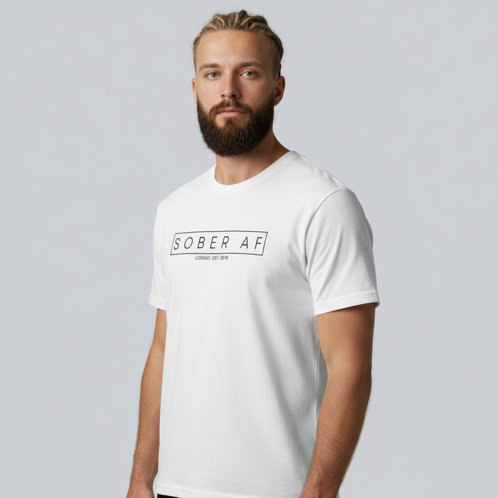 Sober T Shirt | Sober AF Men’s Tee for Strength and Recovery