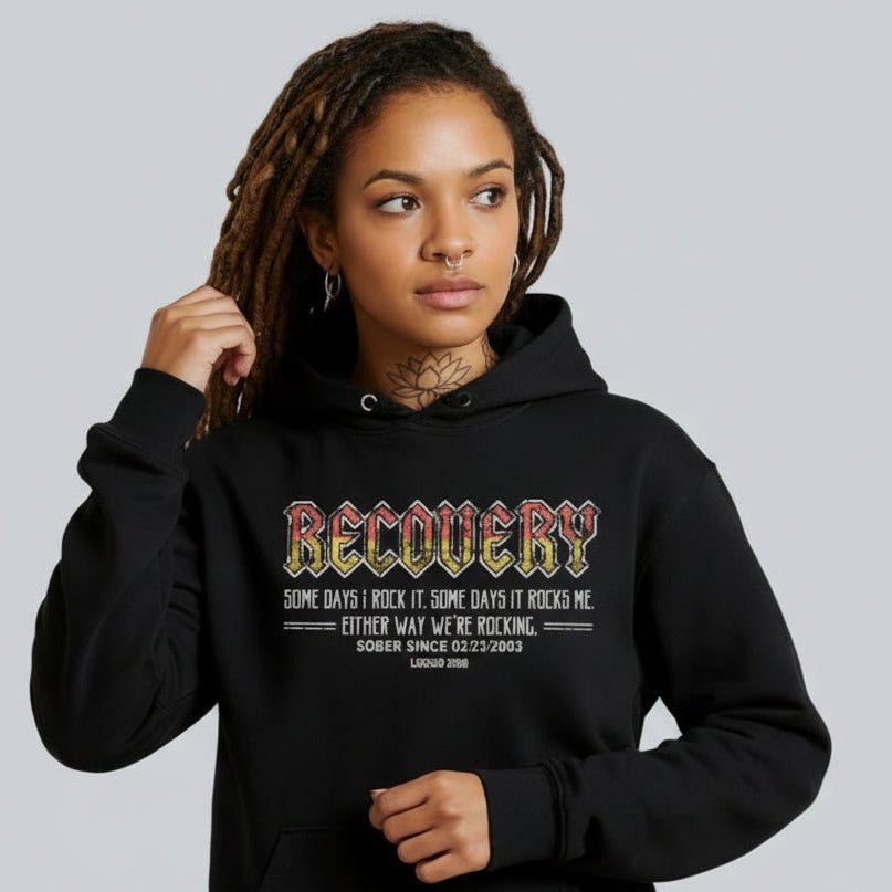 Recovery Hoodie | Women's Recovery Rock Hoodie with Personalized Date