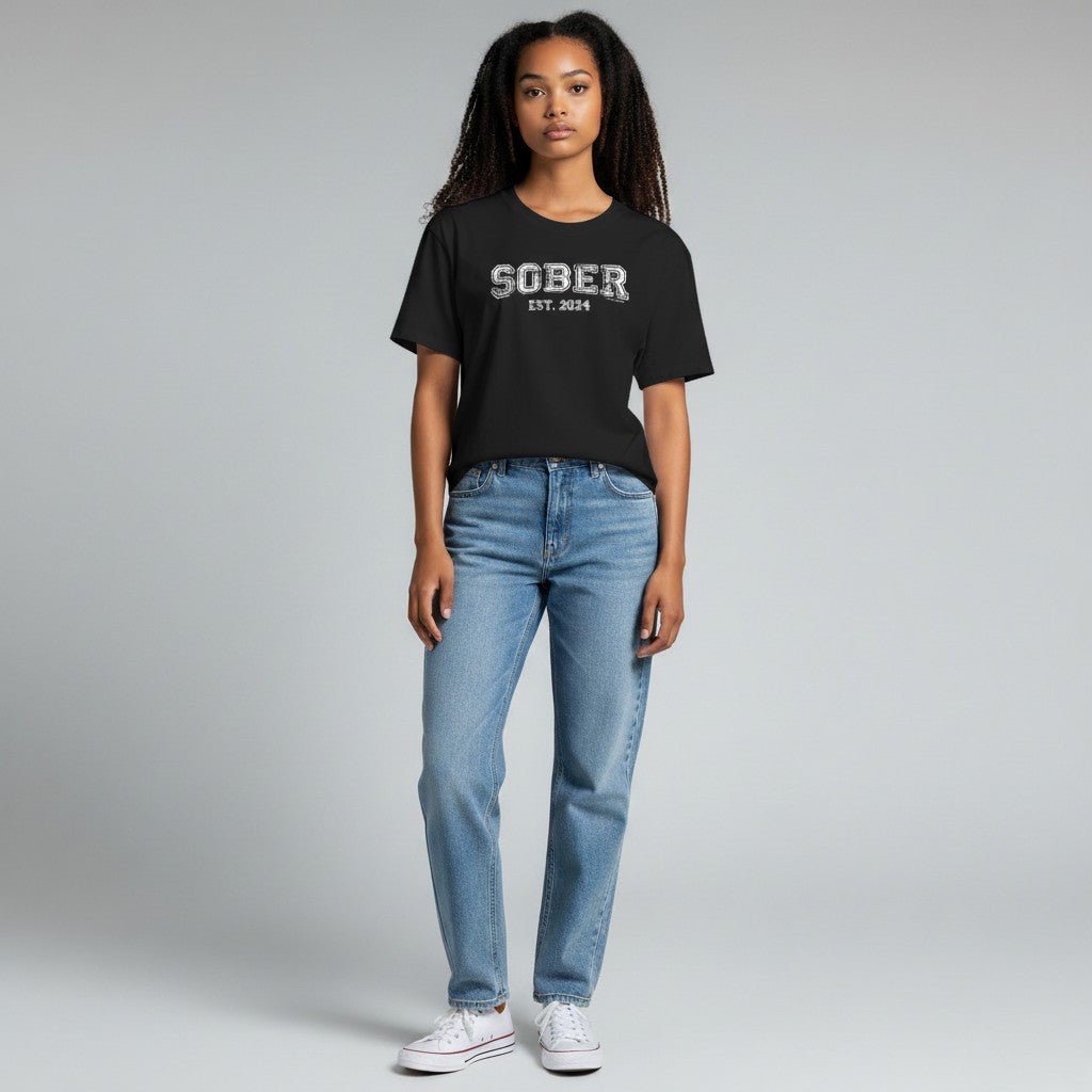 Sober T Shirt | Women's Recovery Is Possible Tee with Personalized Sobriety Date