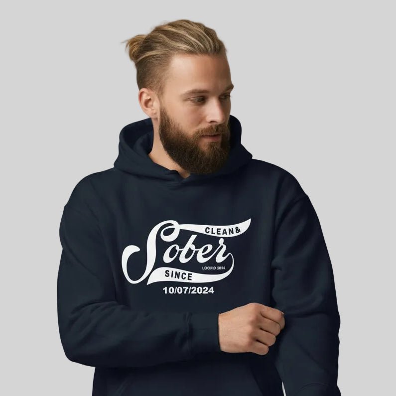 Recovery Hoodie | Sober Since Men's Hoodie with Custom Sobriety Date