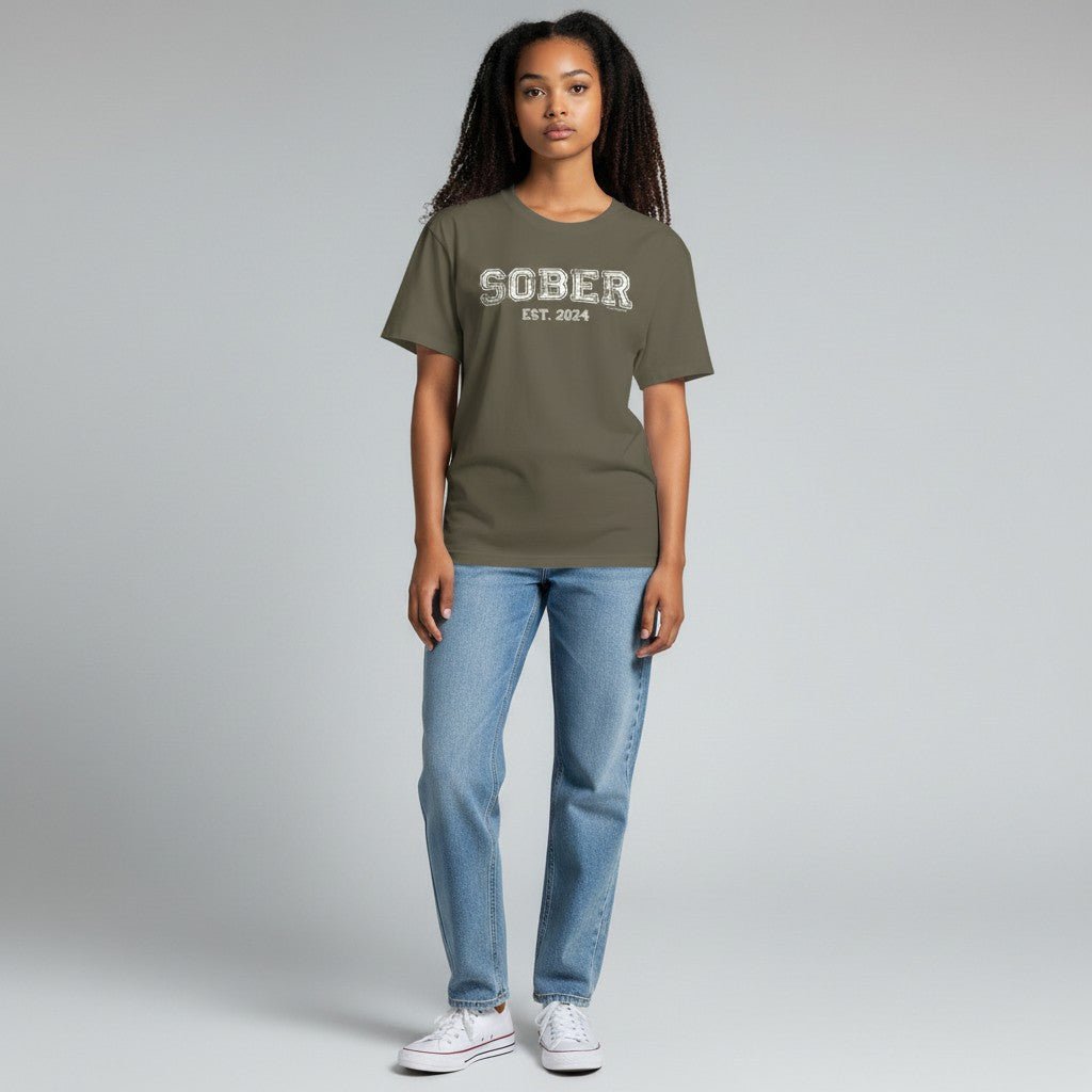 Sober T Shirt | Women's Recovery Is Possible Tee with Personalized Sobriety Date