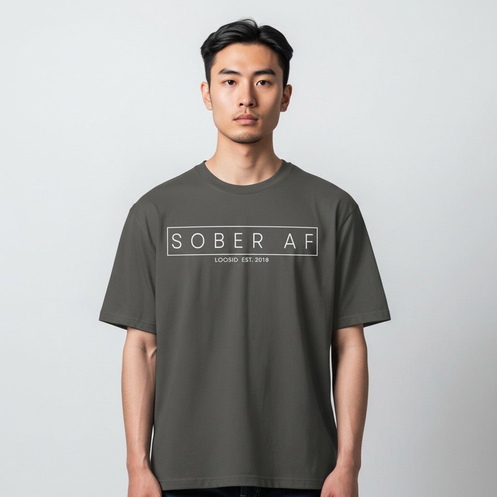 Sober T Shirt | Sober AF Men’s Tee for Strength and Recovery