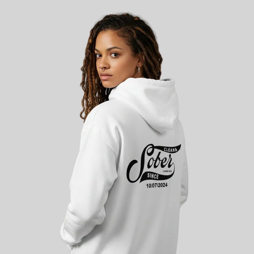 Sober Since Recovery Hoodie side view (view 26)