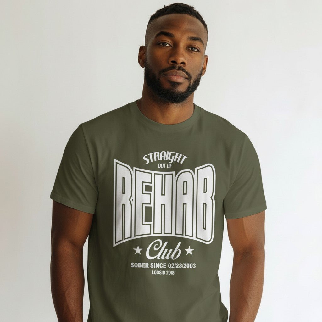 Recovery T-shirt | Men's Rehab T-shirt with Personalized Date