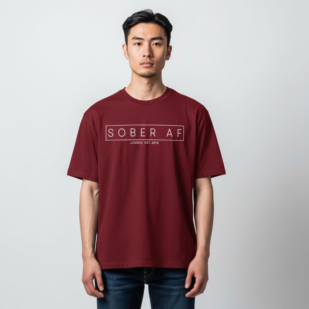 Sober T Shirt | Sober AF Men’s Tee for Strength and Recovery