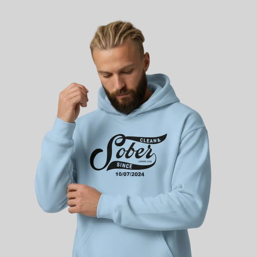 Recovery Hoodie | Sober Since Men's Hoodie with Custom Sobriety Date