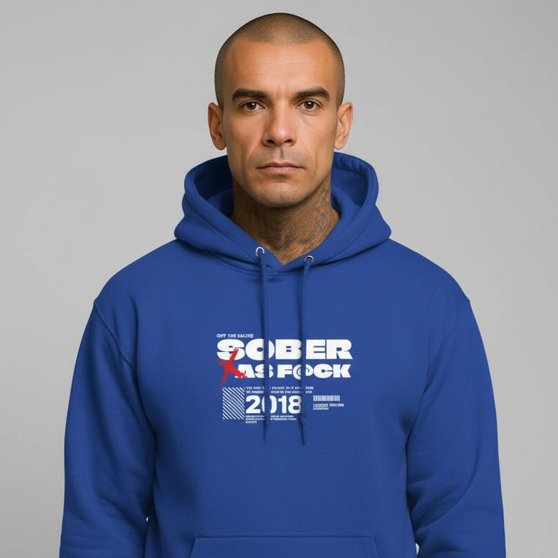 Sober As F*ck Recovery Hoodie fit detail (view 9)