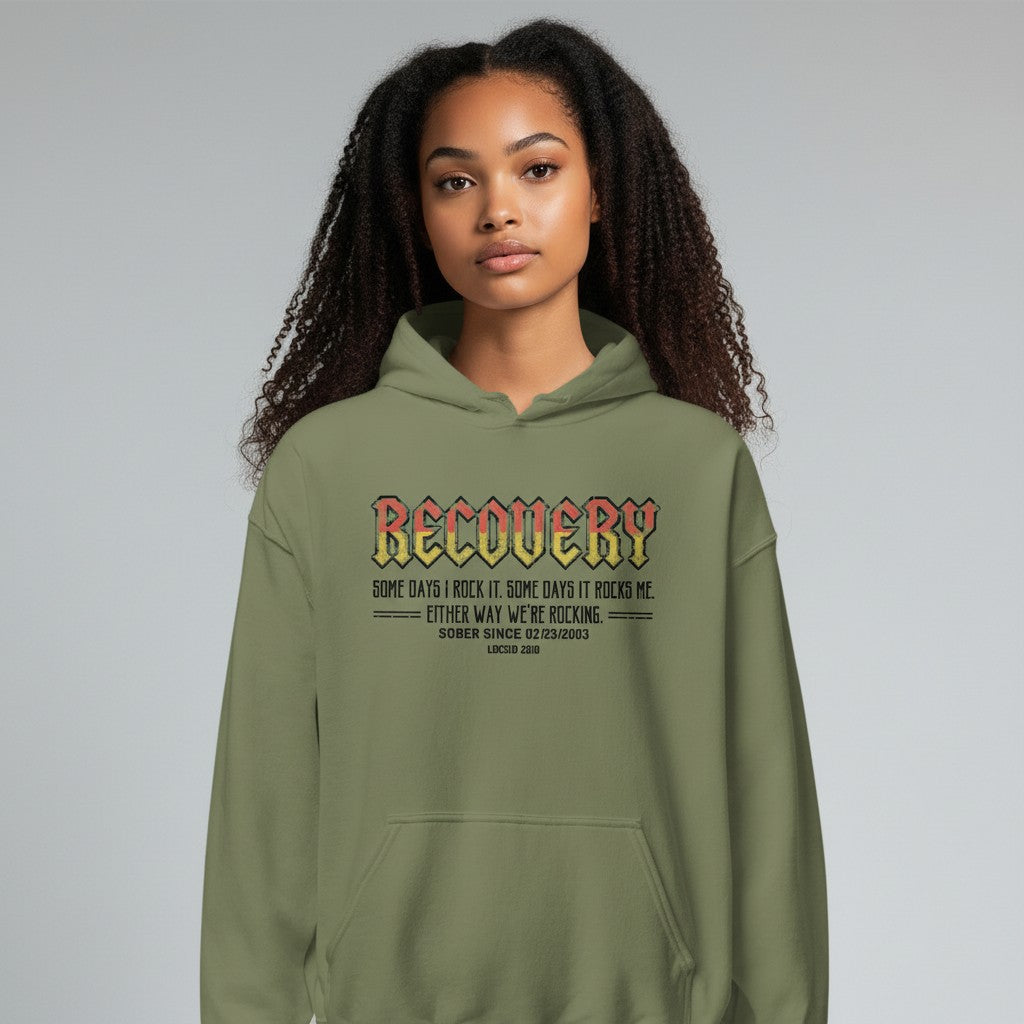 Recovery Hoodie | Women's Recovery Rock Hoodie with Personalized Date