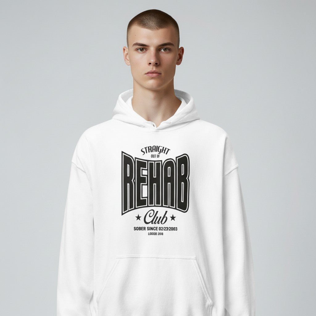 Recovery Hoodie | Men's Rehab Hoodie with Personalized Date