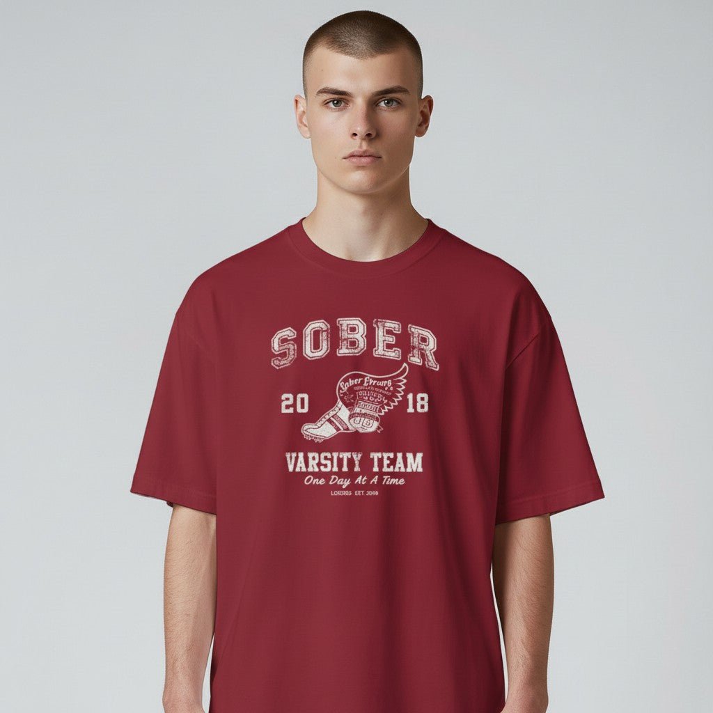 Sober Varsity Sober T Shirt, front-view product shot (view 11)