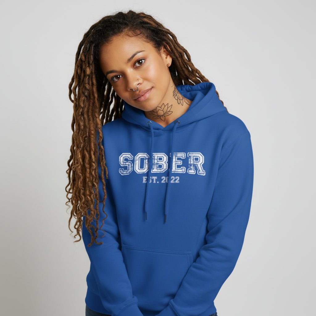 Women's Sober Est. Hoodie w/ Personalized Sobriety Year Hoodie